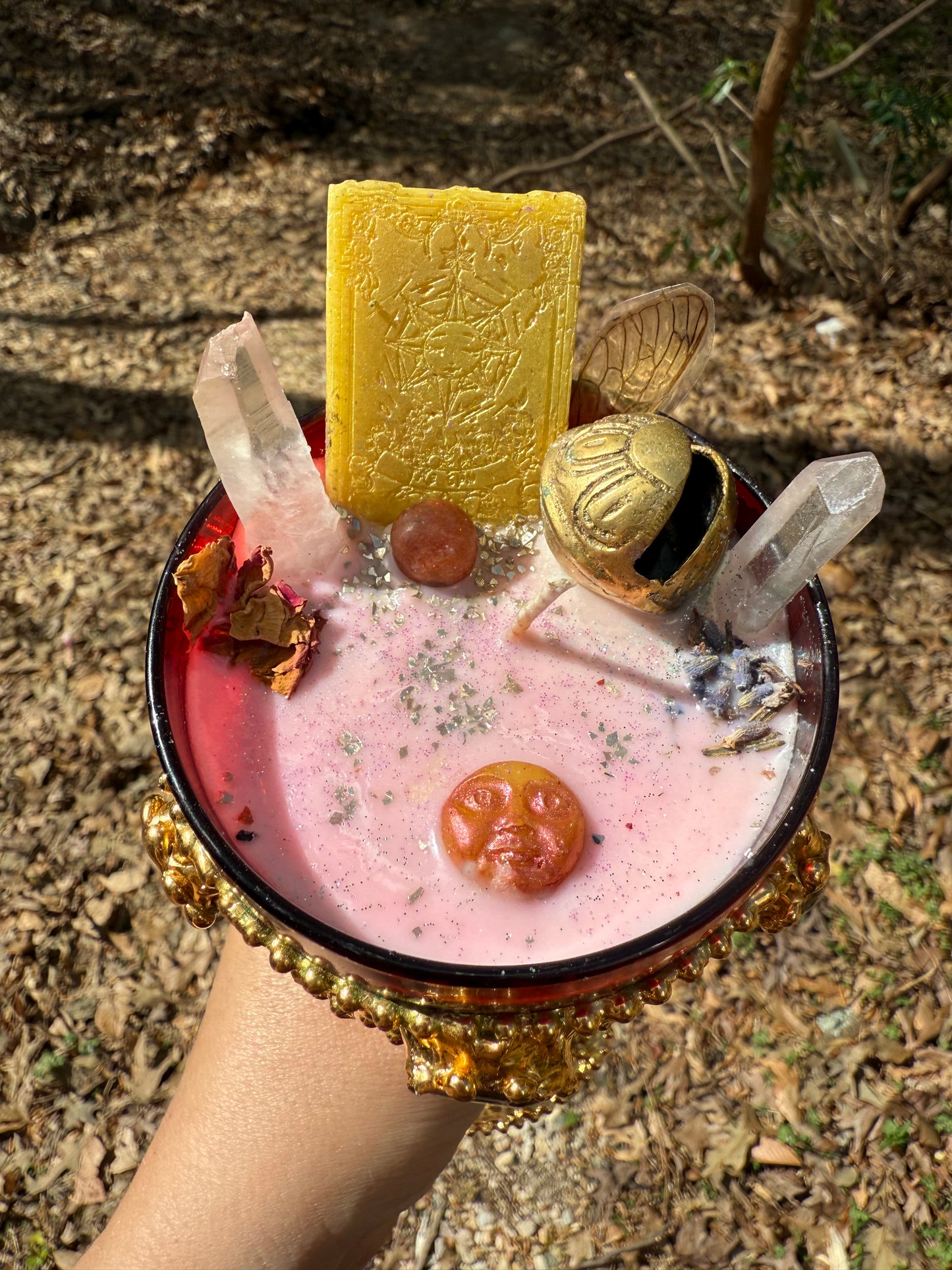 Golden Sun Chalice Candle